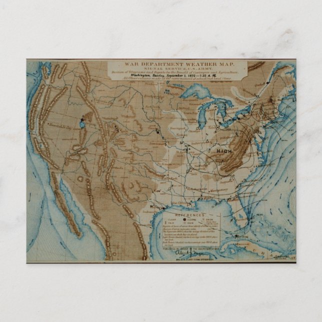 US Weather Map Postcard (Front)