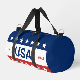 USA 1776 2026 250th Anniversary Red White Blue Duffle Bag
