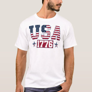 USA 1776 America Flag Independence Day 4th of July T-Shirt