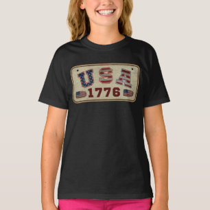 USA 1776 Vintage American Flag T-Shirt