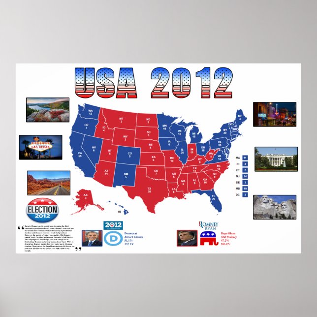 USA 2012 Presidential Election Poster (Front)