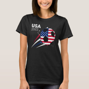 USA 2022 Soccer Team American Flag Patriotic Men T-Shirt