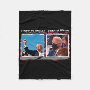 Usa 2024 Election Campaign trump Vs Bullet Fleece Blanket