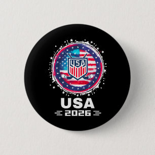 Usa 2026 Hockey American Flag Women Men Kids Hocke 2 Inch Round Button