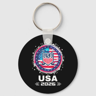 Usa 2026 Hockey American Flag Women Men Kids Hocke Keychain