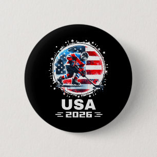 Usa 2026 Hockey Shirt For Men Women Kids Hockey 20 2 Inch Round Button