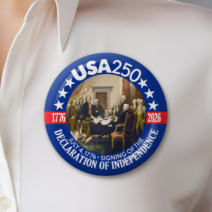 USA 250 - 1776-2026 - Declaration of Independence 2 Inch Round Button