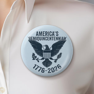 USA 250 - 1776-2026 - Vintage Eagle Coat of Arms 2 Inch Round Button