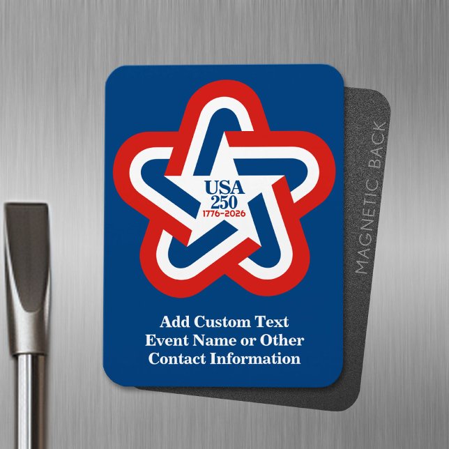USA 250 - 1776-2026 Vintage Star Design Magnet (USA 250 Magnet - Celebrate America)