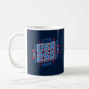 USA 250 – 1776 to 2026 Pixel Art Coffee Mug