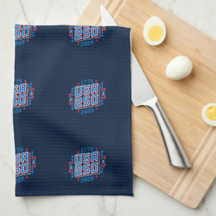 USA 250 – 1776 to 2026 Pixel Art Kitchen Towel