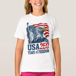 USA 250 America's Semiquincentenl Liberty & Eagle T-Shirt