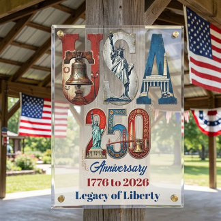 USA 250 Anniversary American History Retro Antique Acrylic Sign