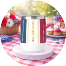 USA 250 Ans Rayures Patriotiques Semiquincentennal