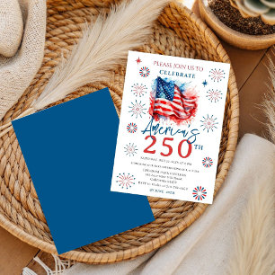 USA 250 Celebration Patriotic Party 4th july Invitation