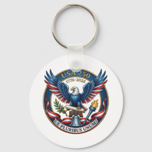 USA 250 Eagle commemorative Keychain