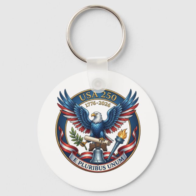 USA 250 Eagle commemorative Keychain (Front)