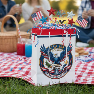 USA 250 Eagle Medium Gift Bag