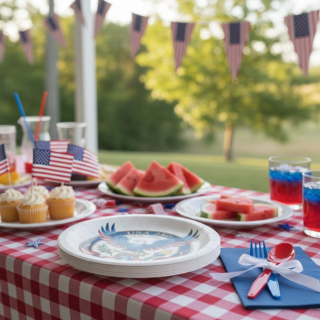USA 250 Eagle Paper Plate (Creator Uploaded)