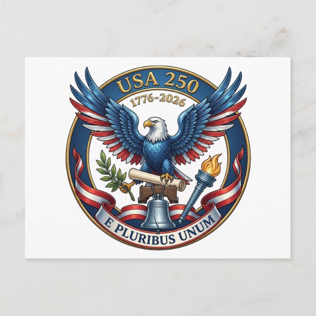 USA 250 Eagle Postcard (Front)