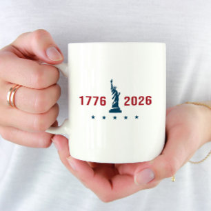 USA 250 Liberty 1776 2026 Patriotic Coffee Mug