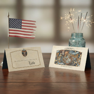 USA 250 Liberty Art Nouveau Border ID1302 Place Card