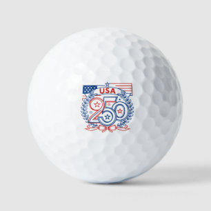 USA 250 Patriotic Anniversary Emblem Design Golf Balls