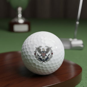 USA 250 Patriotic Eagle Heritage Motif  ID1299 Golf Balls