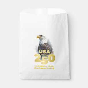 USA 250: Watercolor Eagle & Gold Favour Bag