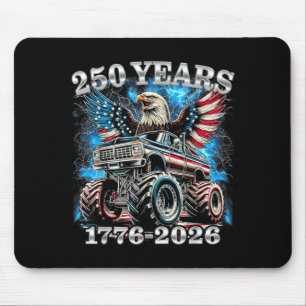 USA 250 Years 1776-2026 Monster Truck Eagle Flag Mouse Pad