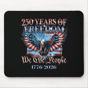 USA 250 Years 1776-2026 We The People Eagle Flag Mouse Pad