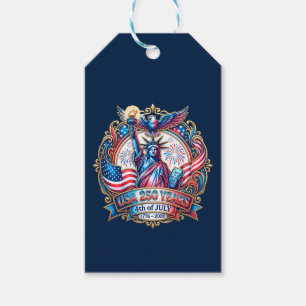 USA 250 years 4th of July 1776-2026 Gift Tags