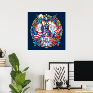 USA 250 years 4th of July 1776-2026 Poster