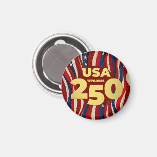 USA 250 Years American Flag July 4th 2026 Magnet