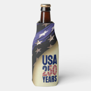 USA 250 Years American Independence Birthday Bottle Cooler