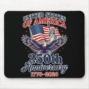 USA 250 Years Anniversary Patriotic 4th of Mouse Pad