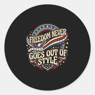 Usa 250 years fourth of july patriotic 1776 classic round sticker