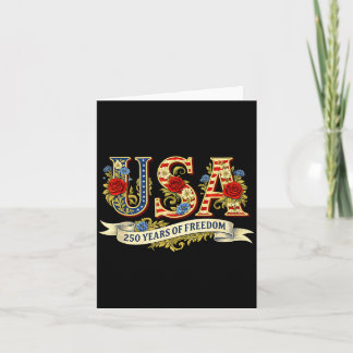Usa 250 years of freedom 1776 2026 america 250th card