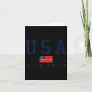 Usa 250 years of freedom 1776 2026 america's 250th card
