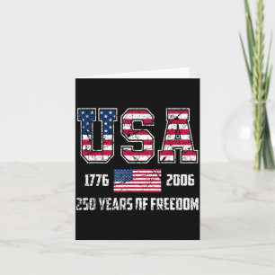 USA 250 Years of Freedom 1776 2026 Americas 250th Card