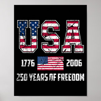 USA 250 Years of Freedom 1776 2026 Americas 250th Poster