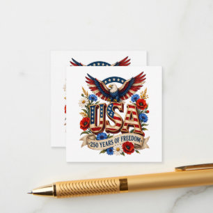 USA 250 Years of Freedom Enclosure Card