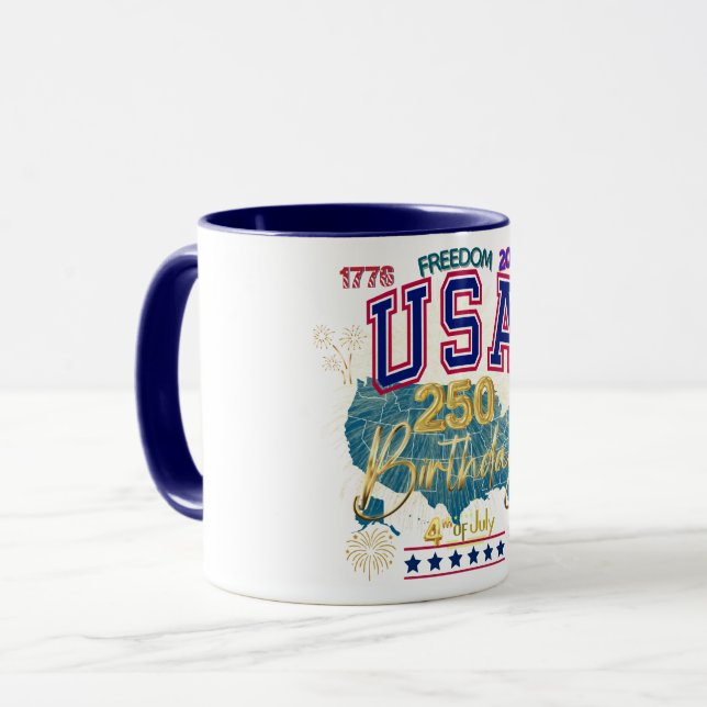 USA 250 YEARS OF FREEDOM MUG (Front Left)