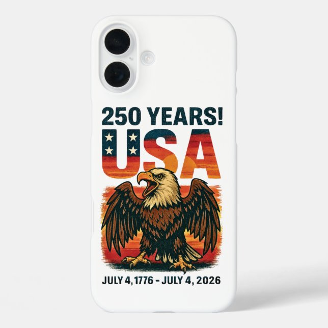 USA 250 Years – Patriotic Bald Eagle July 4th 2026 Case-Mate iPhone Case (Back)