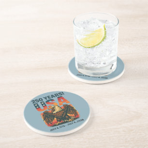 USA 250 Years – Patriotic Bald Eagle July 4th 2026 Coaster