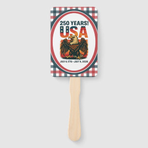 USA 250 Years – Patriotic Bald Eagle July 4th 2026 Hand Fan