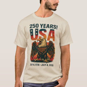 USA 250 Years – Patriotic Bald Eagle July 4th 2026 T-Shirt