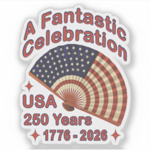 USA 250 Years Patriotic Fan Design – 1776-2026 