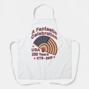 USA 250 Years Patriotic Fan Design – 1776-2026  Apron