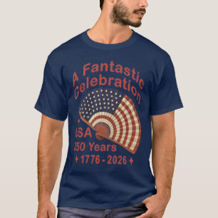 USA 250 Years Patriotic Fan Design – 1776-2026 T-Shirt